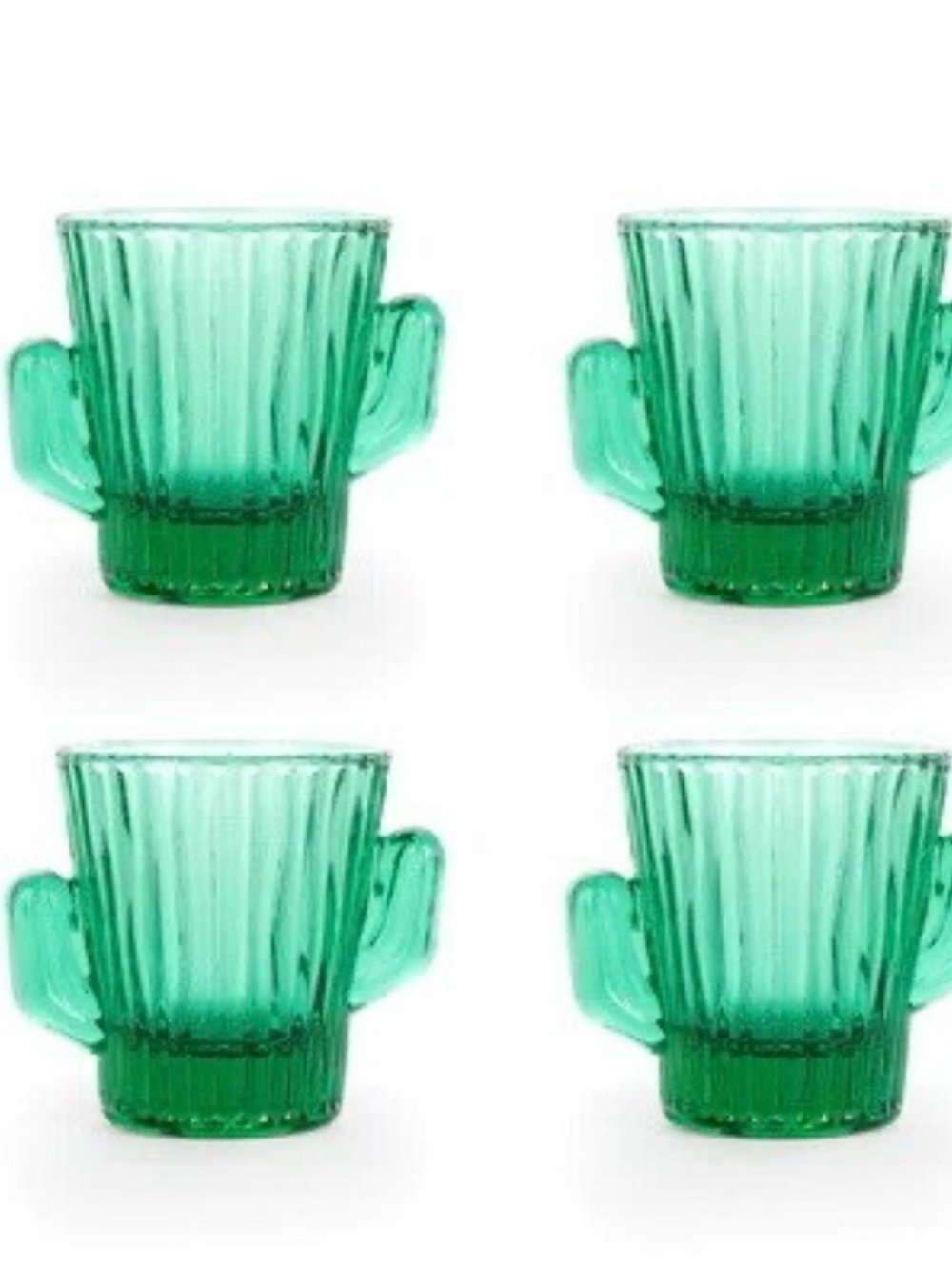 Set of 4 Cactus shot glasses ( new in the box )